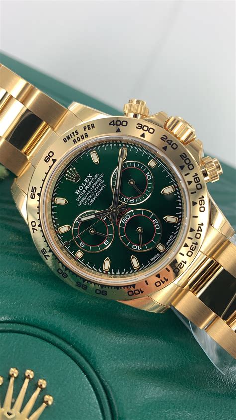 yellow gold green daytona|rolex daytona yellow gold price.